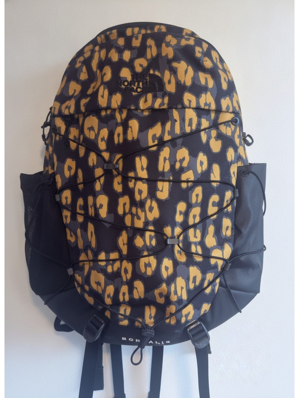 The North Face Women's Borealis Backpack Yellow Grey Leopard Print Multi-Color